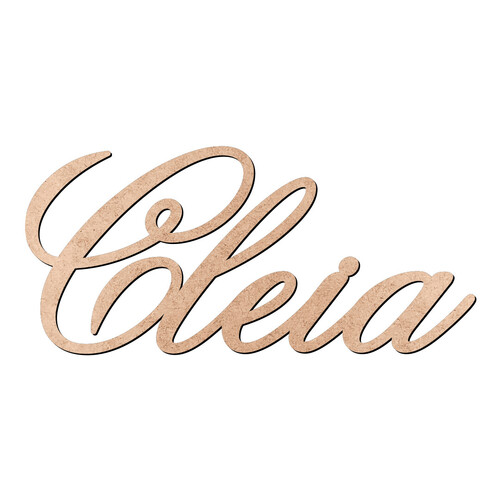 Recorte Cleia Old Script / MDF 3mm