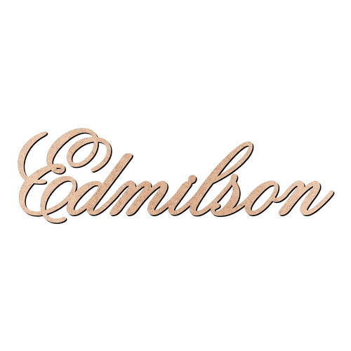 Recorte Edmilson Old Script / MDF 3mm