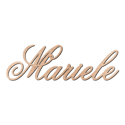 Recorte Mariele Old Script / MDF 3mm
