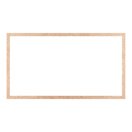 Recorte Moldura Ret 39 x 70 cm Borda 2 cm / MDF 3mm