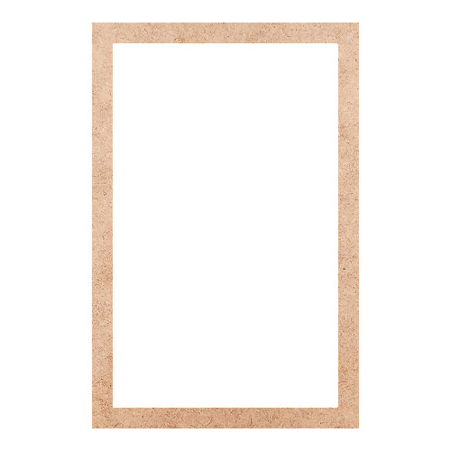 Recorte Moldura Ret 38 x 25 cm Borda 2 cm / MDF 3mm