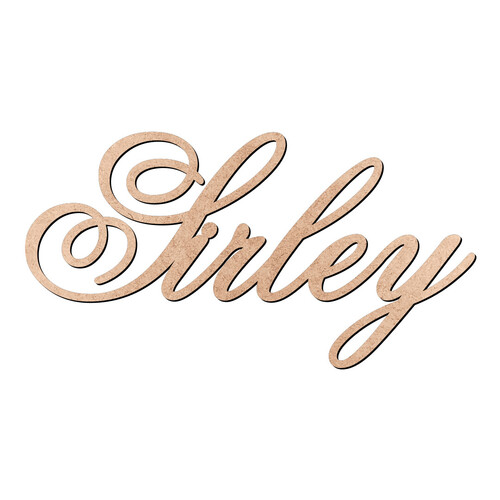 Recorte Sirley Old Script / MDF 3mm