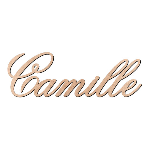 Recorte Camille Old Script / MDF 3mm