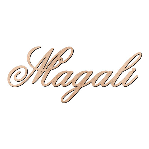 Recorte Magali Old Script / MDF 3mm