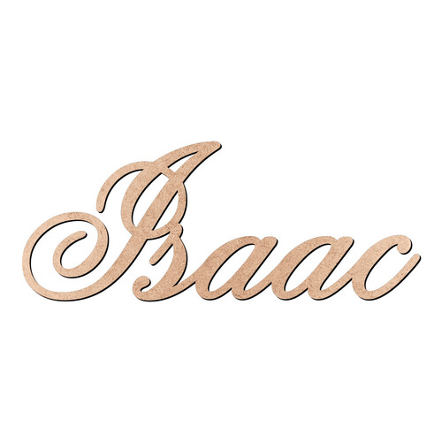 Recorte Isaac Old Script / MDF 3mm