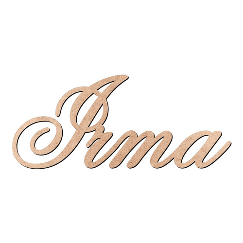 Recorte Irma Old Script / MDF 3mm