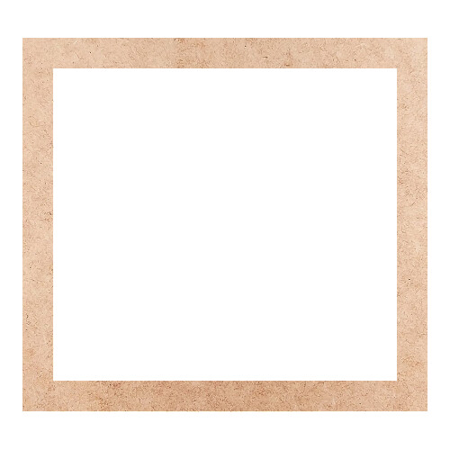 Recorte Moldura Ret 12 x 13 cm Borda 1 cm / MDF 3mm