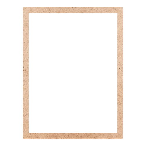 Recorte Moldura Ret 46 x 35 cm Borda 2 cm / MDF 3mm