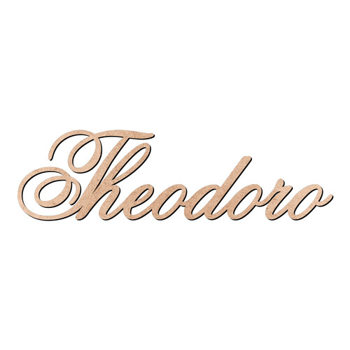 Recorte Theodoro Old Script / MDF 3mm