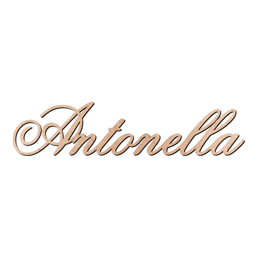 Recorte Antonella Old Script / MDF 3mm
