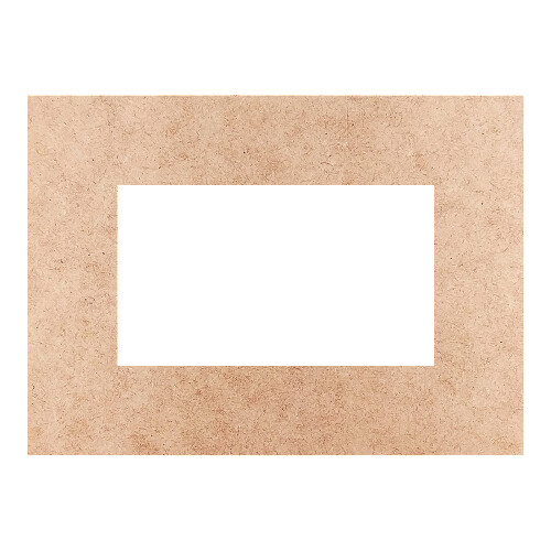 Recorte Moldura Ret 16 x 22 cm Borda 4 cm / MDF 3mm
