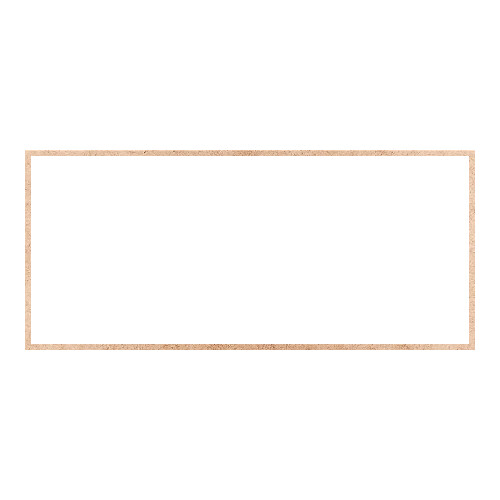 Recorte Moldura Ret 32 x 72 cm Borda 1 cm / MDF 3mm