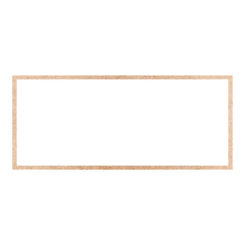 Recorte Moldura Ret 43 x 100 cm Borda 2 cm / MDF 3mm