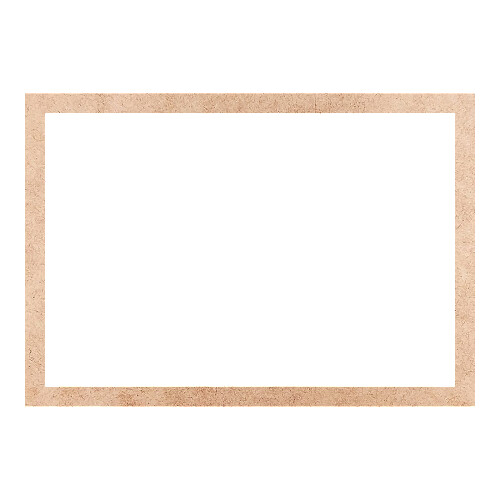 Recorte Moldura Ret 46 x 66 cm Borda 3 cm / MDF 3mm