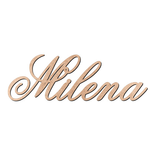 Recorte Milena Old Script / MDF 3mm