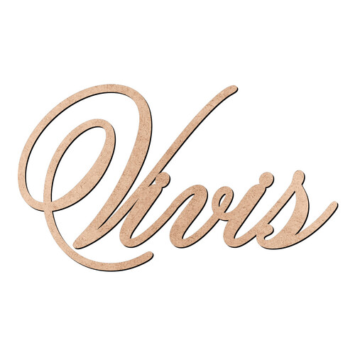 Recorte Vivis Old Script / MDF 3mm