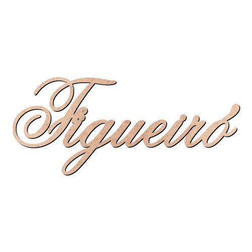 Recorte Figueiró Old Script / MDF 3mm