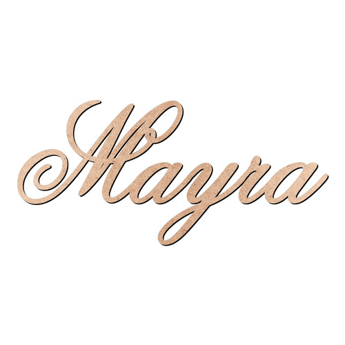 Recorte Mayra Old Script / MDF 3mm
