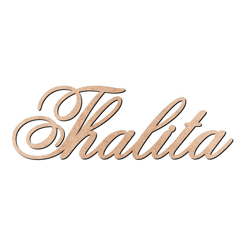 Recorte Thalita Old Script / MDF 3mm