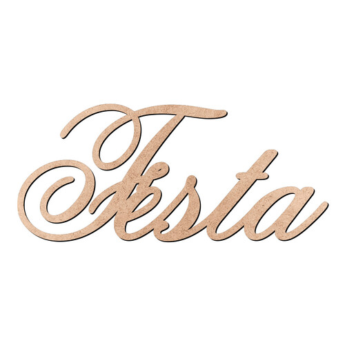 Recorte Festa Old Script / MDF 3mm