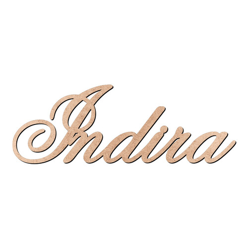 Recorte Indira Old Script / MDF 3mm