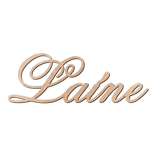 Recorte Laíne Old Script / MDF 3mm