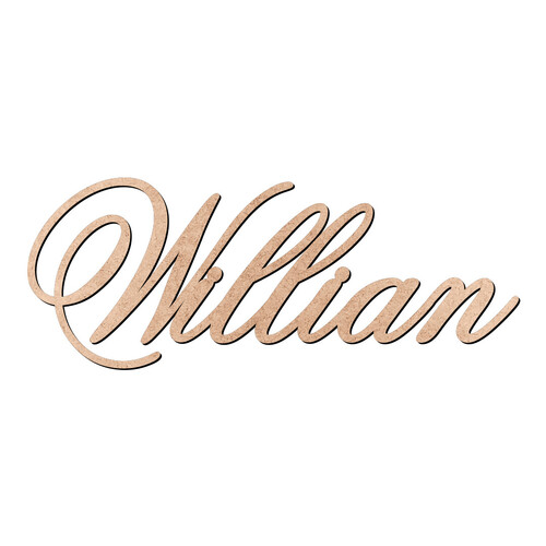 Recorte Willian Old Script / MDF 3mm