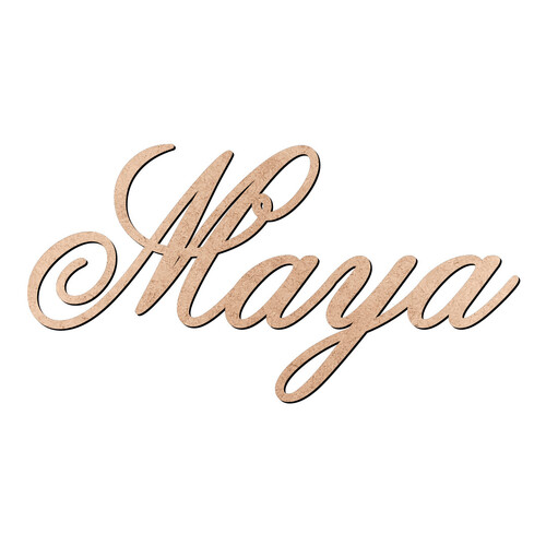 Recorte Maya Old Script / MDF 3mm