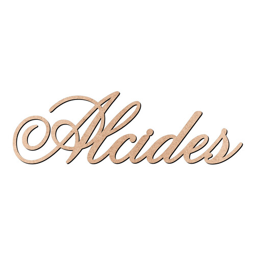 Recorte Alcides Old Script / MDF 3mm