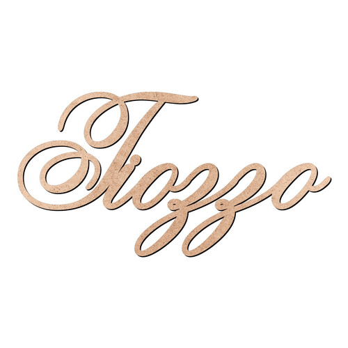 Recorte Tiozzo Old Script / MDF 3mm