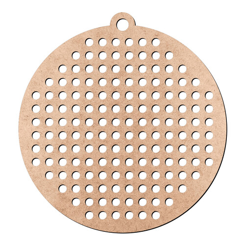 Recorte Pingente Ponto Cruz Redondo 5 cm / MDF 3mm
