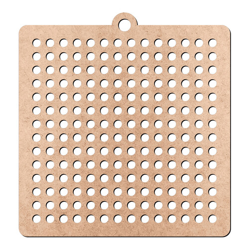 Recorte Pingente Ponto Cruz Quadrado 5 cm / MDF 3mm