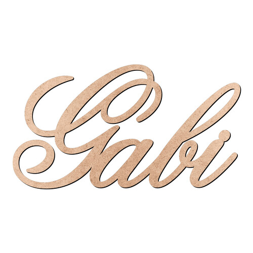 Recorte Gabi Old Script / MDF 3mm