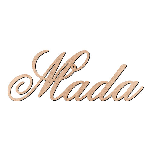 Recorte Mada Old Script / MDF 3mm