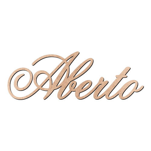Recorte Aberto Old Script / MDF 3mm