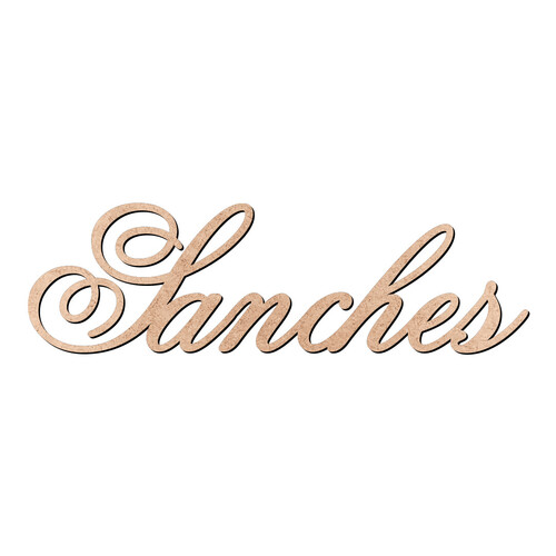 Recorte Sanches Old Script / MDF 3mm
