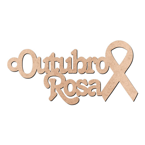 Recorte Chaveiro Outubro Rosa / MDF 3mm