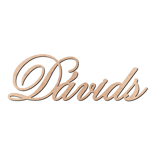 Recorte Dávids Old Script / MDF 3mm