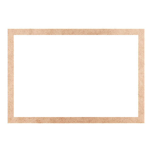 Recorte Moldura Ret 45 x 65 cm Borda 3 cm / MDF 3mm