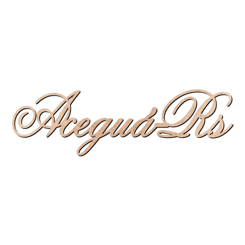 Recorte Aceguá-RS Old Script / MDF 3mm