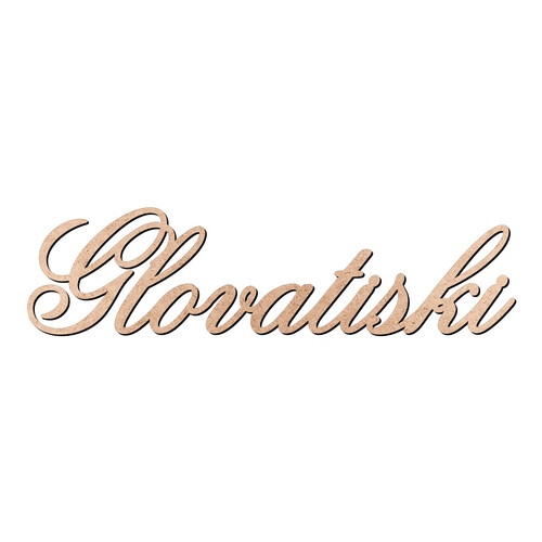 Recorte Glovatiski Old Script / MDF 3mm