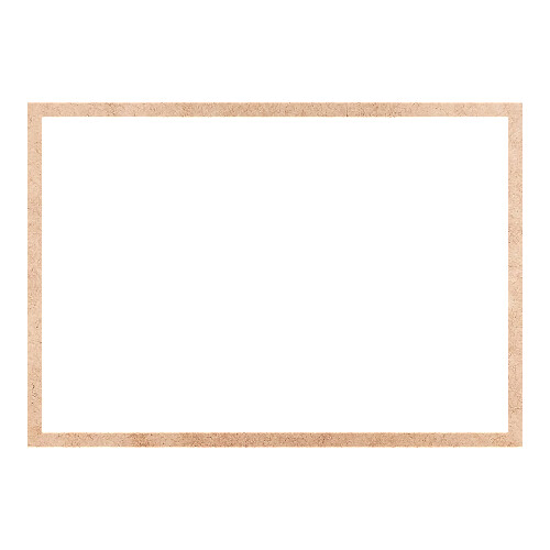Recorte Moldura Ret 46 x 66 cm Borda 2 cm / MDF 3mm
