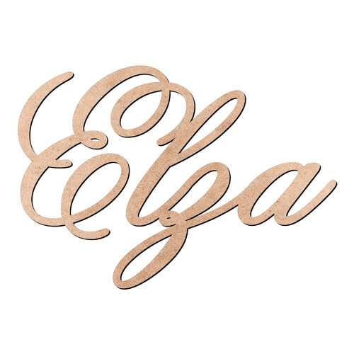 Recorte Elza Old Script / MDF 3mm