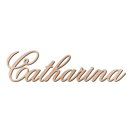Recorte Catharina Old Script / MDF 3mm