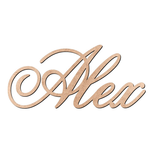 Recorte Alex Old Script / MDF 3mm