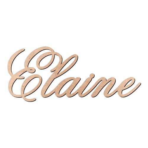Recorte Elaine Old Script / MDF 3mm