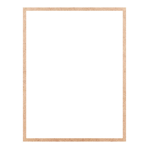 Recorte Moldura Ret 39 x 30 cm Borda 1 cm / MDF 3mm