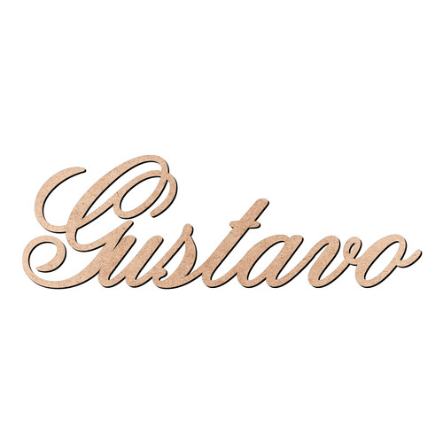 Recorte Gustavo Old Script / MDF 3mm