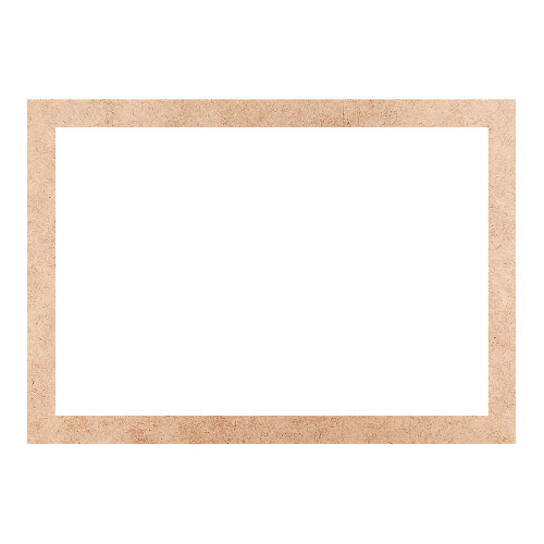 Recorte Moldura Ret 12 x 17 cm Borda 1 cm / MDF 3mm