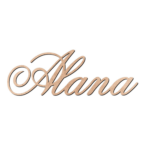 Recorte Alana Old Script / MDF 3mm
